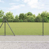 Gelast Draadhek Met Betonnen Basis 25 X 1 M Pvc-Coated Staal Grijs