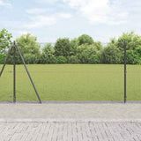 Gelast Draadhek Met Betonnen Basis 25 X 1 M Pvc-Coated Staal Grijs