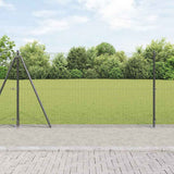 Gelast Draadhek Met Betonnen Basis 25 X 1 M Pvc-Coated Staal Grijs