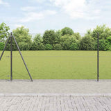 Gelast Draadhek Met Betonnen Basis 25 X 1 M Pvc-Coated Staal Grijs