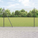 Gelast Draadhek Met Betonnen Basis 25 X 1 M Pvc-Coated Staal Grijs