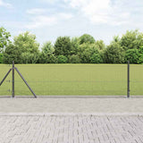 Gelast Draadhek Met Betonnen Basis 25 X 1 M Pvc-Coated Staal Grijs