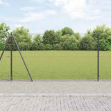 Gelast Draadhek Met Betonnen Basis 25 X 1 M Pvc-Coated Staal Grijs