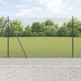 Gelast Draadhek Met Betonnen Basis 25 X 1 M Pvc-Coated Staal Grijs