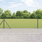 Gelast Draadhek Met Betonnen Basis 25 X 1 M Pvc-Coated Staal Grijs