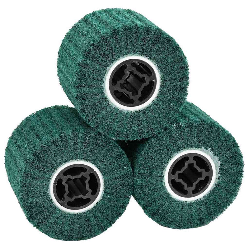 Schuurrollen 3 Pcs Groen 12 X 12 X 10 Cm Synthetische Vezel