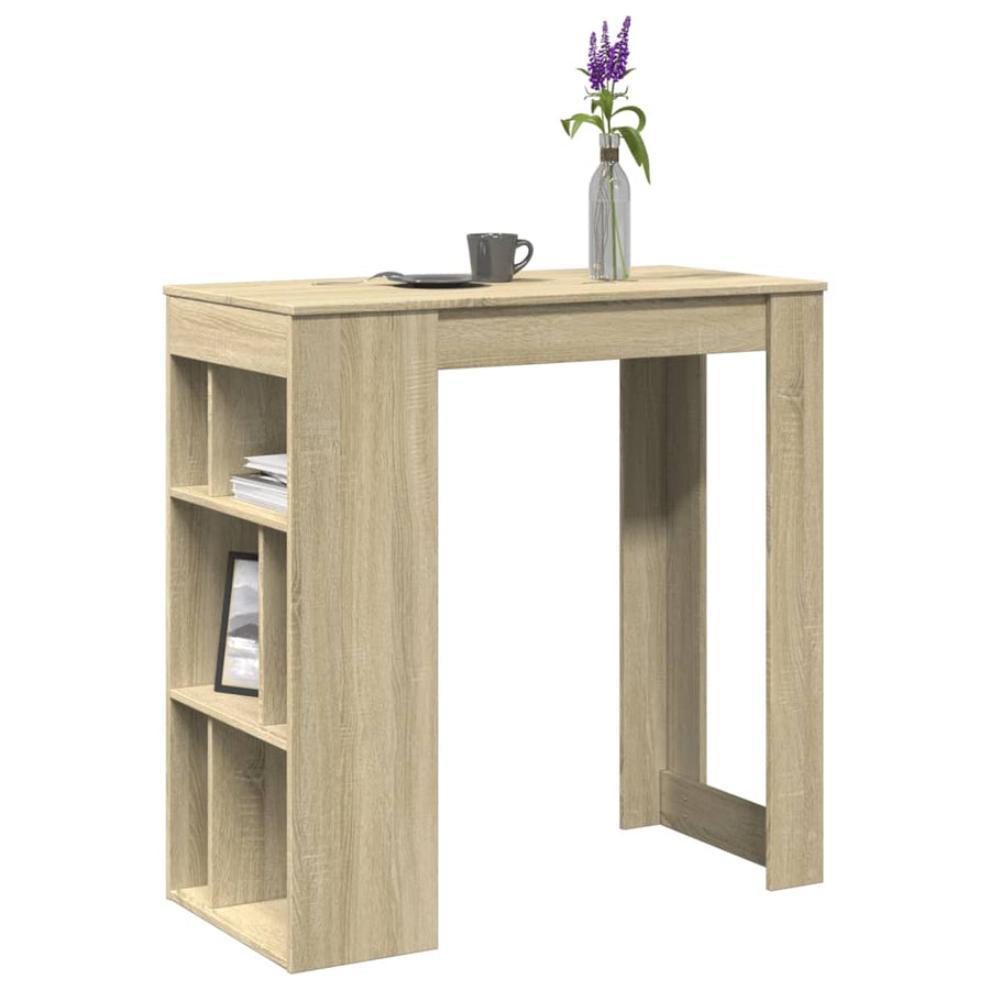 Bartafel Met Plank 102 X 50 X 103,5 Cm Bewerkt Hout