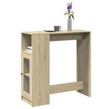 Bartafel Met Plank 101 X 40 X 103,5 Cm Bewerkt Hout