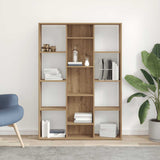 Kamerscherm/Boekenkast 100X24X140 Cm Bewerkt Hout Eikenkleurig