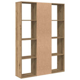Kamerscherm/Boekenkast 100X24X140 Cm Bewerkt Hout Eikenkleurig
