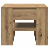 Salontafel 55,5X55X45 Cm Bewerkt Hout Artisanaal Eikenkleur