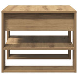 Salontafel 55,5X55X45 Cm Bewerkt Hout Artisanaal Eikenkleur