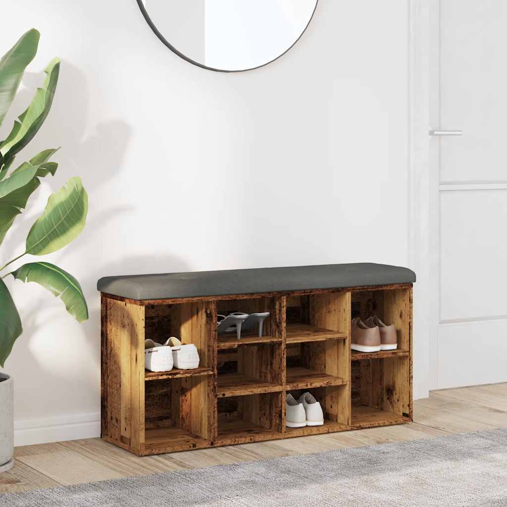 Schoenenbank Bewerkt Hout Kleurig