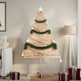 Kerstdecoratie Kerstboom Massief Hout Naturel (Onafgewerkt)