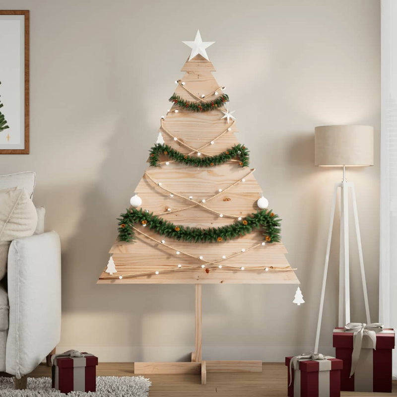 Kerstdecoratie Kerstboom Massief Hout Naturel (Onafgewerkt)