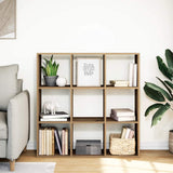 Kamerscherm / Boekenkast 102X29X103,5 Cm Hout Artisanaal Eiken