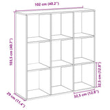 Kamerscherm / Boekenkast 102X29X103,5 Cm Hout Artisanaal Eiken