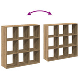 Kamerscherm / Boekenkast 102X29X103,5 Cm Hout Artisanaal Eiken