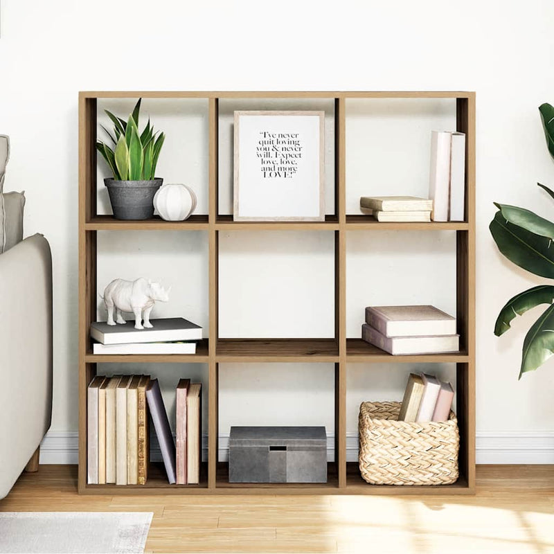 Kamerscherm / Boekenkast 102X29X103,5 Cm Hout Artisanaal Eiken