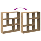 Kamerscherm / Boekenkast 102X29X103,5 Cm Hout Artisanaal Eiken