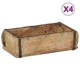 Dienblad Bruin Massief Gerecycled Hout