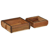 Dienblad Bruin Massief Gerecycled Hout