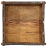 Dienblad Bruin Massief Gerecycled Hout