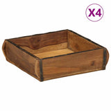 Dienblad Bruin Massief Gerecycled Hout