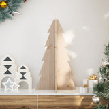 Kerstdecoratie Kerstboom 69,5 Cm Massief Grenenhout Naturel