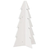 Kerstdecoratie Kerstboom 69,5 Cm Massief Grenenhout Wit
