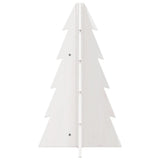 Kerstdecoratie Kerstboom 69,5 Cm Massief Grenenhout Wit