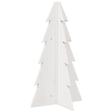 Kerstdecoratie Kerstboom 69,5 Cm Massief Grenenhout Wit