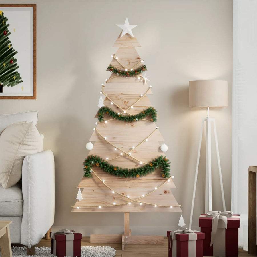 Kerstdecoratie Kerstboom Massief Grenenhout Naturel