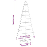 Kerstdecoratie Kerstboom Massief Grenenhout Wit