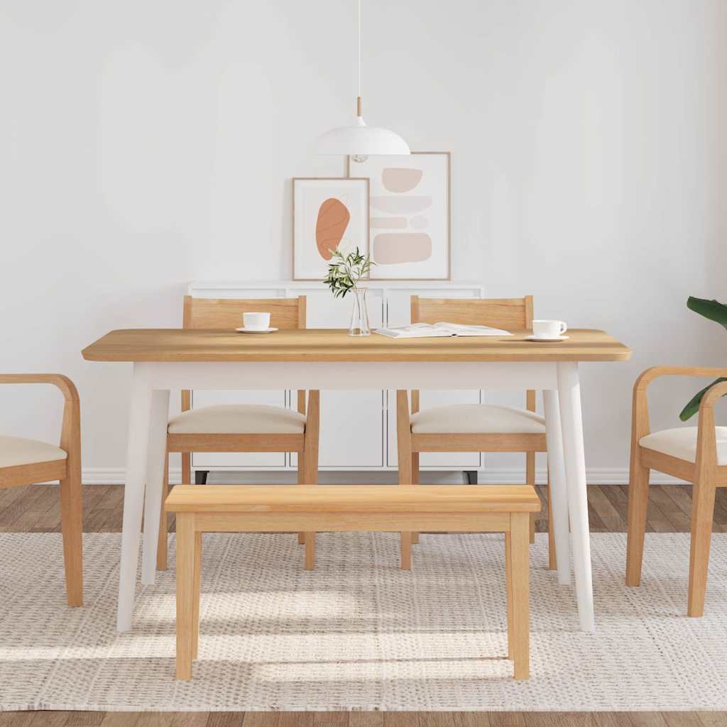 Bank 90 Cm Massief Hout Rubber