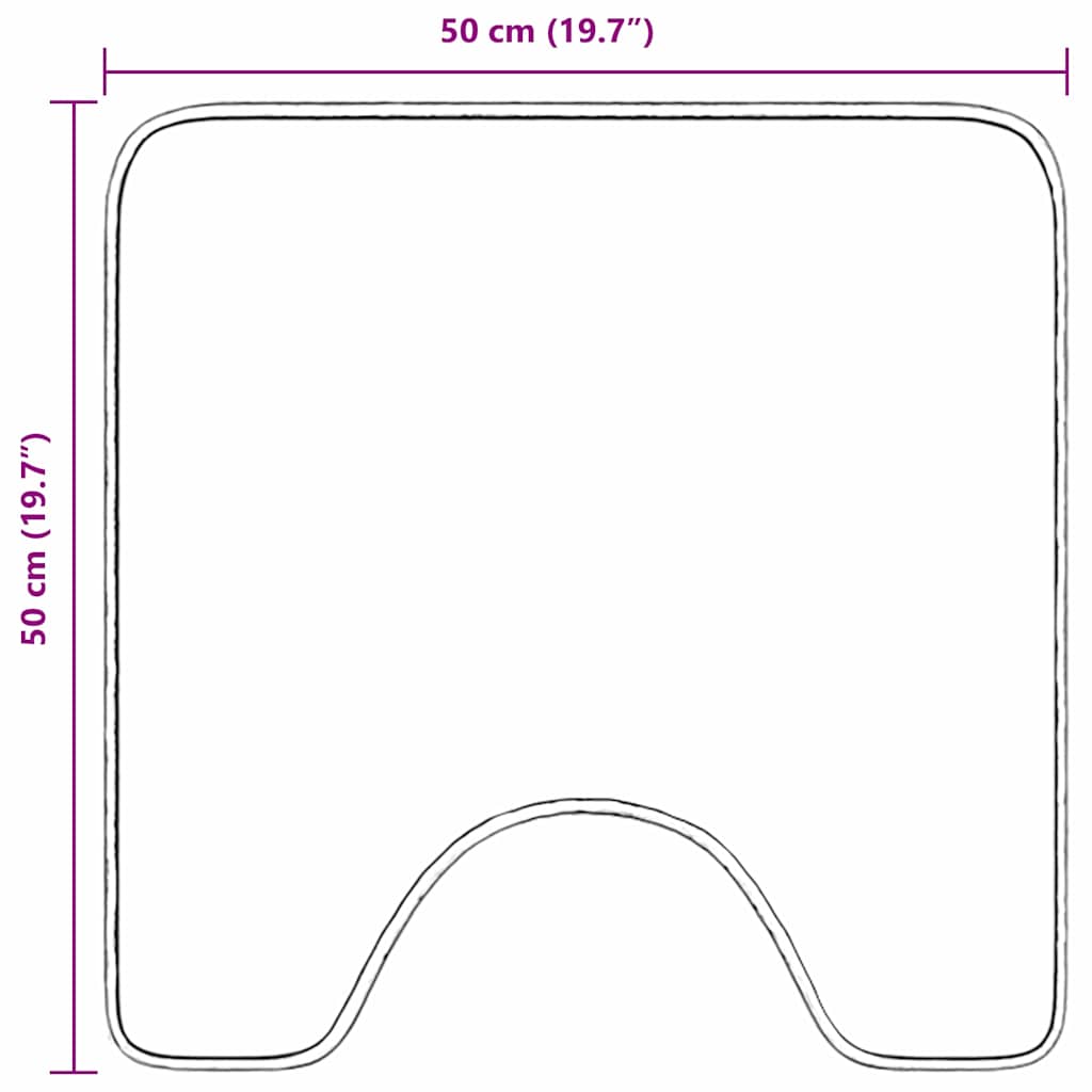 Antislip Badmat Met Toilet Cut 50 X 50 Cm Pp
