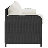 Tuinbank 3-Zits Met Kussens Poly Rattan