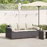 Tuinbank 3-Zits Met Kussens Poly Rattan