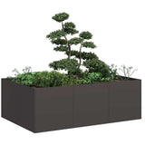 Plantenbak Staal Zwart