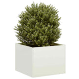 Plantenbak Koudgewalst Staal Wit