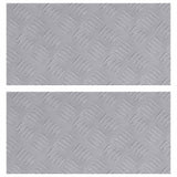 Trap Tread Rechthoekig 2 Pcs Zilver 50 X 40 Cm Aluminium