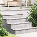 Trap Tread Rechthoekig 2 Pcs Zilver 50 X 40 Cm Aluminium