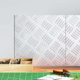 Trap Tread Rechthoekig 2 Pcs Zilver 50 X 40 Cm Aluminium