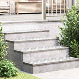 Trap Tread Rechthoekig 2 Pcs Zilver 50 X 40 Cm Aluminium