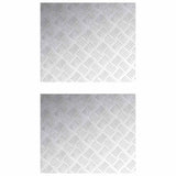 Trap Tread Rechthoekig 2 Pcs Zilver 50 X 40 Cm Aluminium