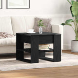 Salontafel 55,5X55X45 Cm Bewerkt Hout Artisanaal Eikenkleur