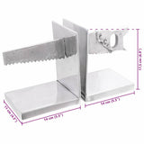 Boekensteunen 2 Pcs Zilver Aluminium