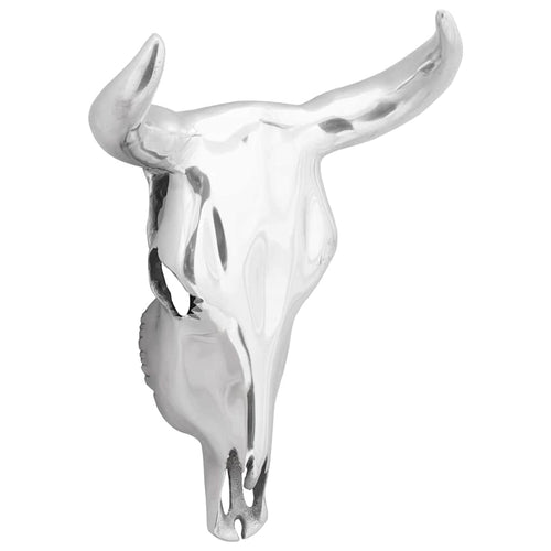 Bullschedel Zilver 34 X 13 X 53 Cm Aluminium