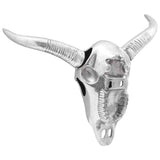 Bullschedel Zilver 34 X 13 X 53 Cm Aluminium