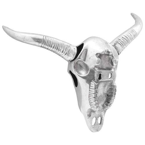 Bullschedel Zilver 34 X 13 X 53 Cm Aluminium